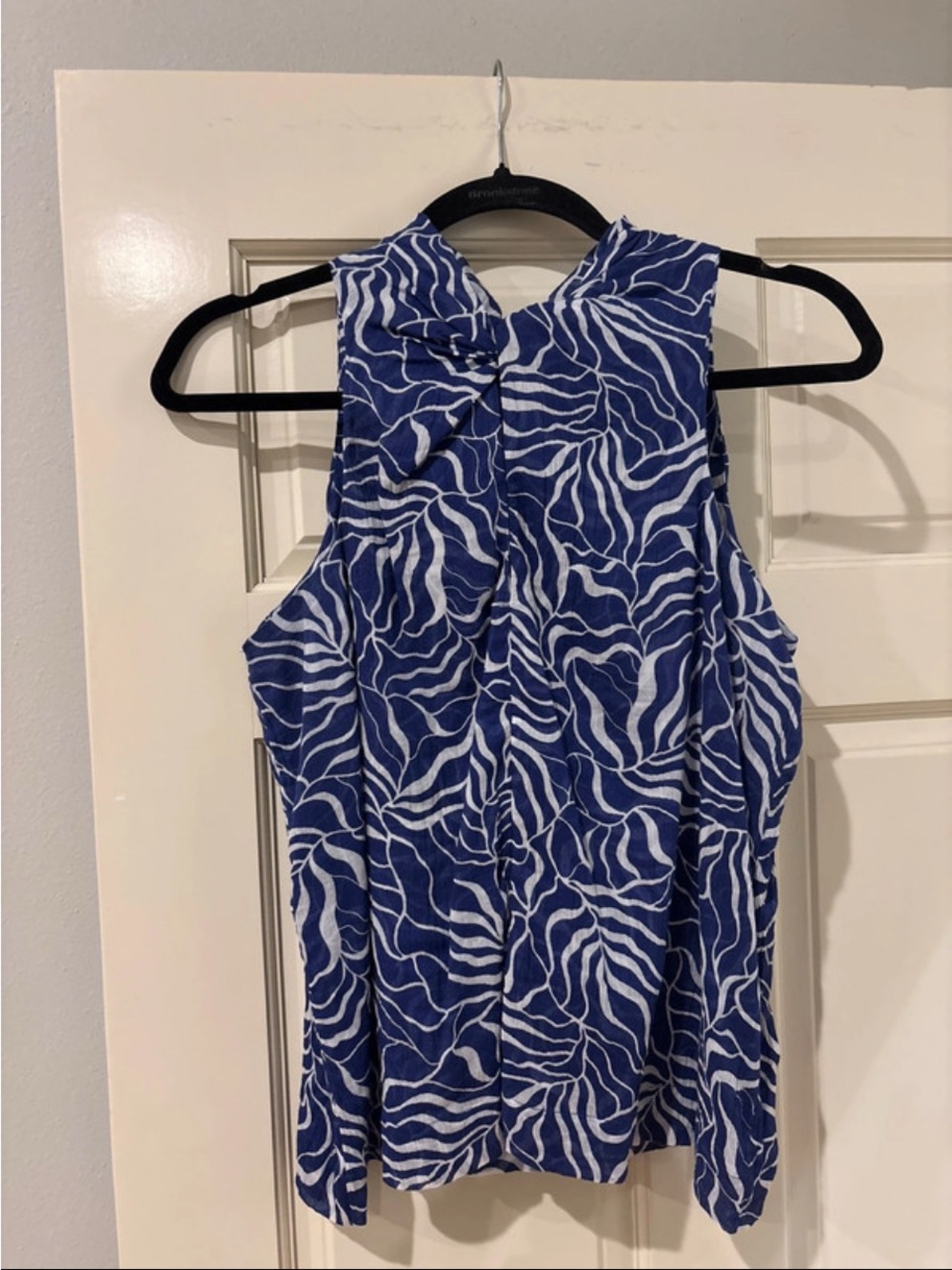 Joie Blue and White Printed Sleeveless Camisole